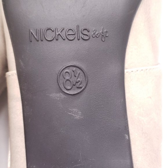 Sz 8.5 Nickels Mules Slides Shoes Cream Ivory Soft EXC COND open back - Picture 2 of 11